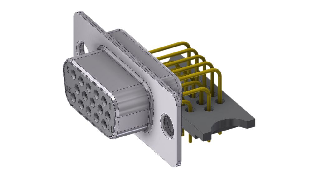 HD D15SYC 2 Deltron Connectors High Density D Sub Connector Socket